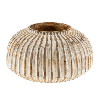 Esme Carved Wooden Vase