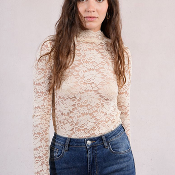 Cream Lace Shirt