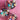 Three clear containers filled with colorful pom-poms and decorative items on a pink background.  Sensory kit with play doh.