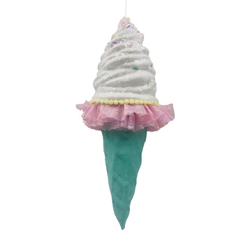 Ice Cream Cone Hanging Ornament 14"