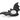 Black bat-shaped candle holder with a white tea light candle inside, shown on a plain white background.