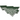 A Christmas tree-shaped ceramic dish in dark green with a white leaf and pine branch pattern, shown on a plain white background.