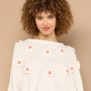 Floral Patch Pullover Sweater