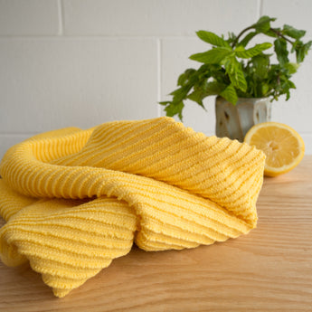 Ripple Lemon Yellow Dishcloth