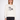 A woman modeling a cream-colored crewneck sweatshirt with a black line art graphic of a running horse on the front, paired with black jeans, against a plain white studio background.