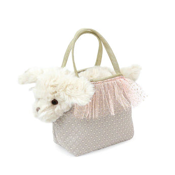 Sugar Maltese Puppy and Purse Set