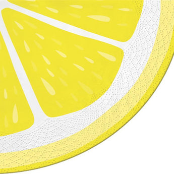 Round Lemon Napkins | 20 Pack