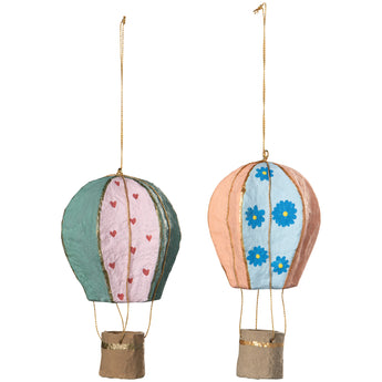 Hot Air Balloon Mache Ornament