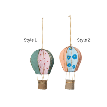 Hot Air Balloon Mache Ornament