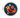 A circular punch needle embroidery piece in a wooden hoop, featuring a stylized orange bird with a dark red belly, a dark blue background, yellow stars, and a pink flower.