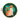 A circular rug hooking or embroidery hoop containing a stylized cat design in cream, orange, teal, and dark green on a white background.