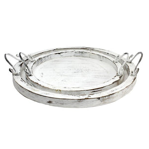 Round Serving Tray W Handle