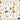 Set of decorative stickers with stationery items on a textured surface