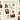 Sticker sheet with vintage-themed illustrations including cameras, binoculars, and compasses on a grid background.