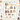 Set of decorative stickers with books, candles, and other items on a checkered background