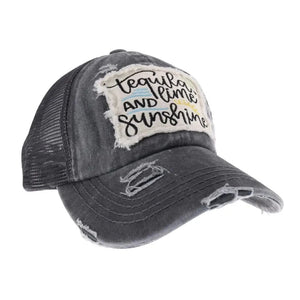 Embroidered Tequila Baseball Hat