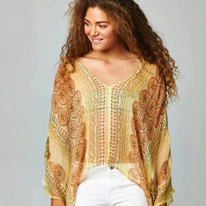 Sheer Printed Kimono