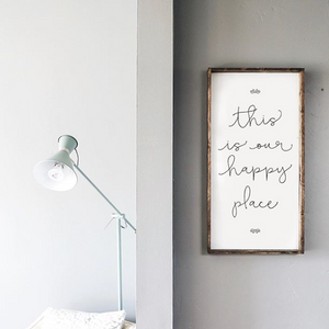 Happy Place | Wooden Sign