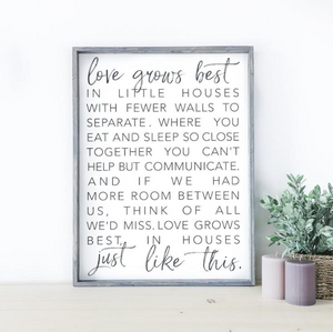 Love Grows Best | Wooden Sign