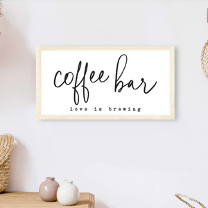 Coffee Bar Wooden Sign
