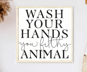 Wash Your Hands | Wooden Sign