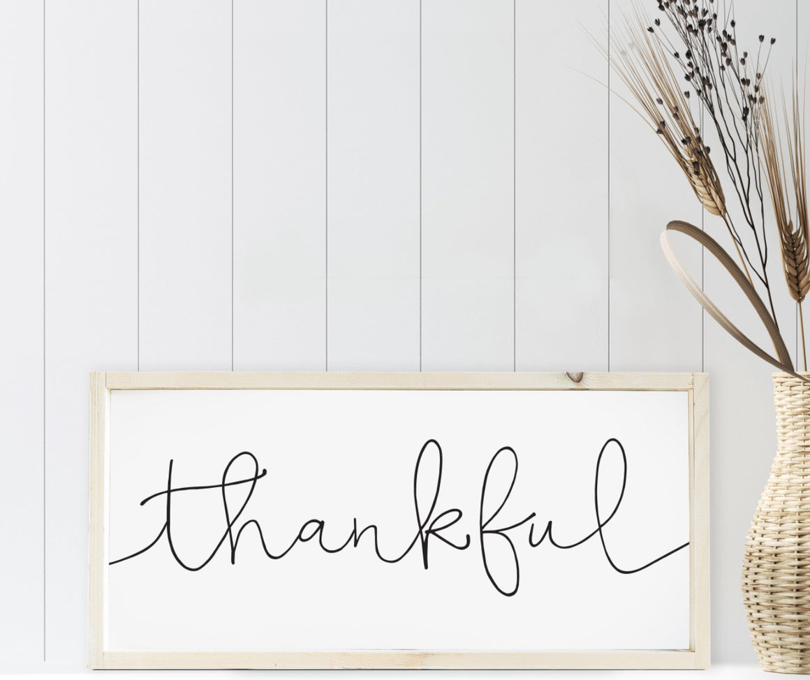Thankful | Wooden Sign