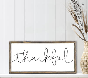 Thankful | Wooden Sign
