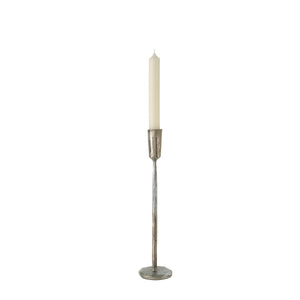 Luna Forged Candlestick Silver